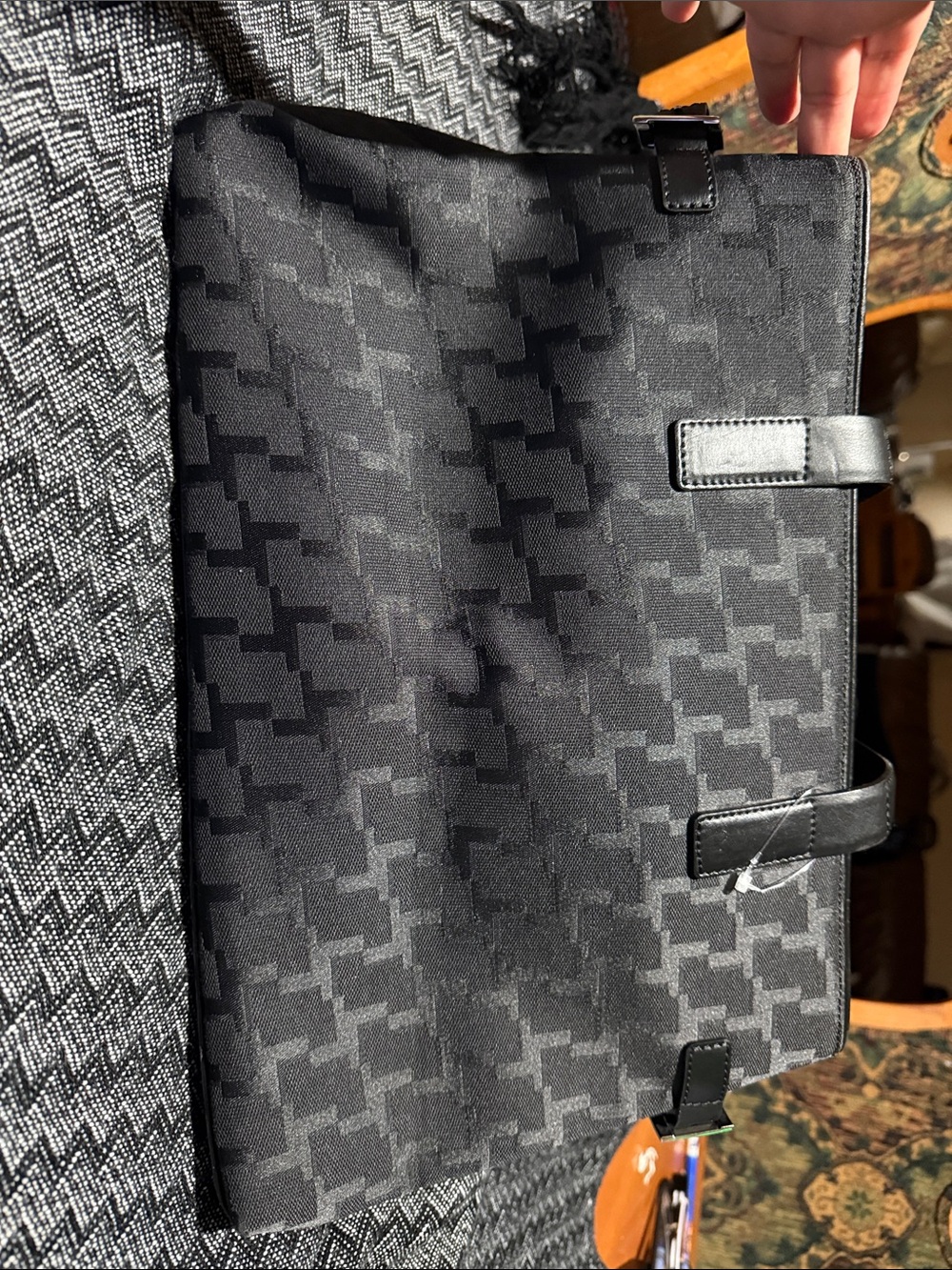 Black Patterned Women’s purse - Lancel